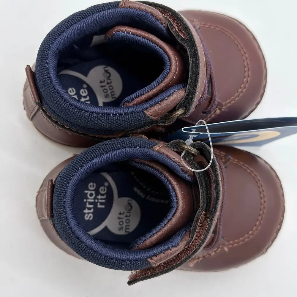 Stride Rite Soft Motion Gannon Leather APMA Grip Comfort Hook & Loop Boot 3